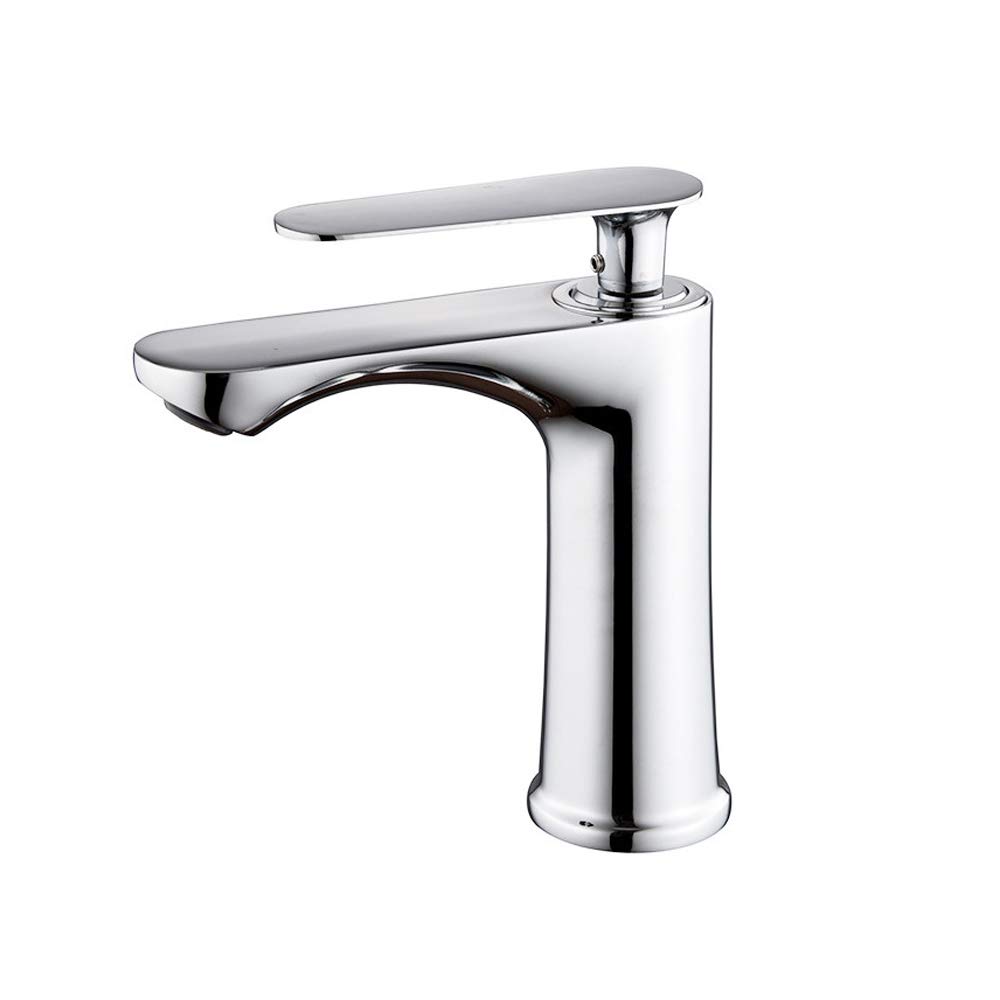 Mitigeur de lavabo cascade en laiton chrome pour salle de bains moderne