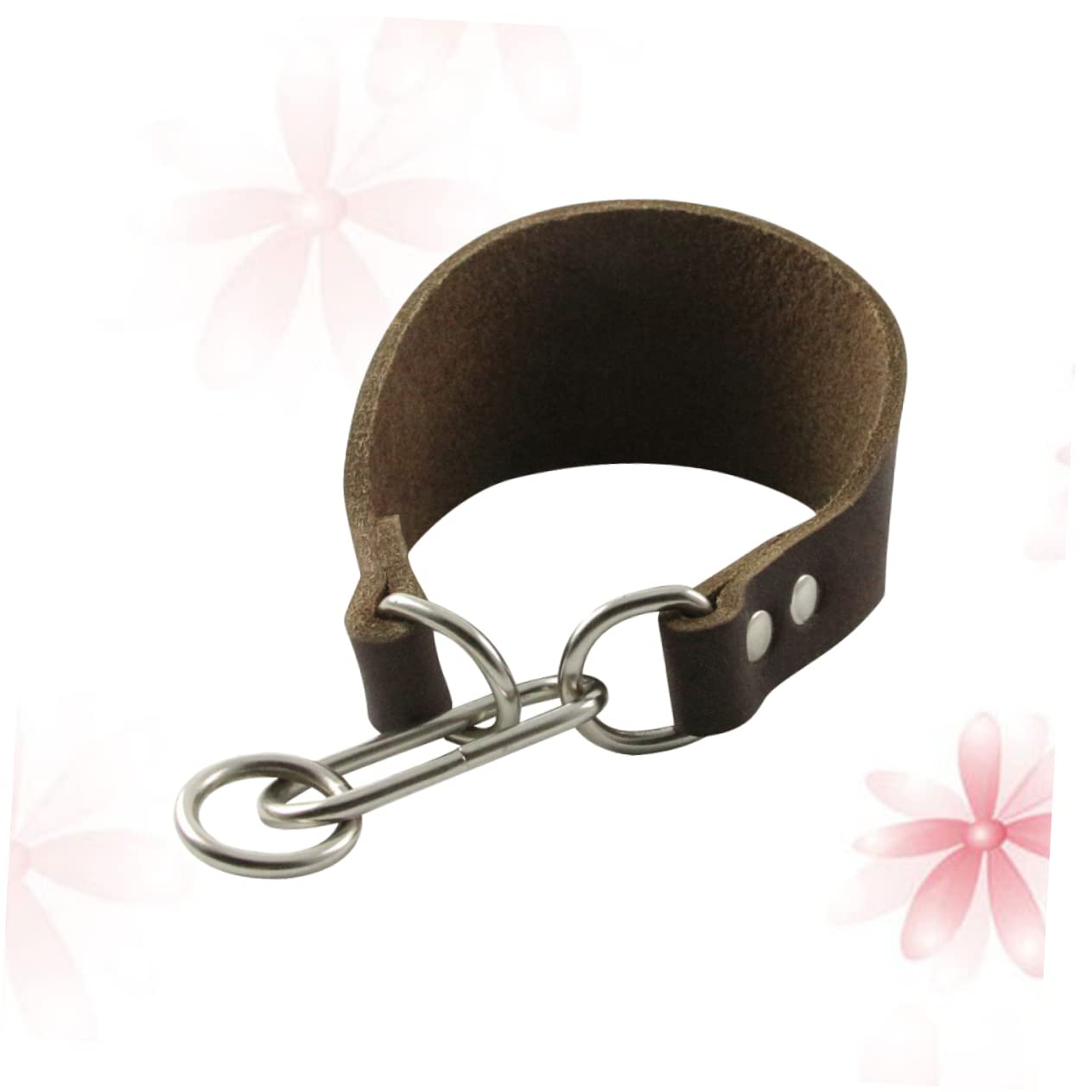 Angoily 3pezzi Collare Larga Per Animali Domestici Collare Resistente e Stiloso Per Cani Con Collo Sottile Materiale Di Bovino Morbido e Duraturo Accessorio Elegante Per Tuo Zampe Caffè
