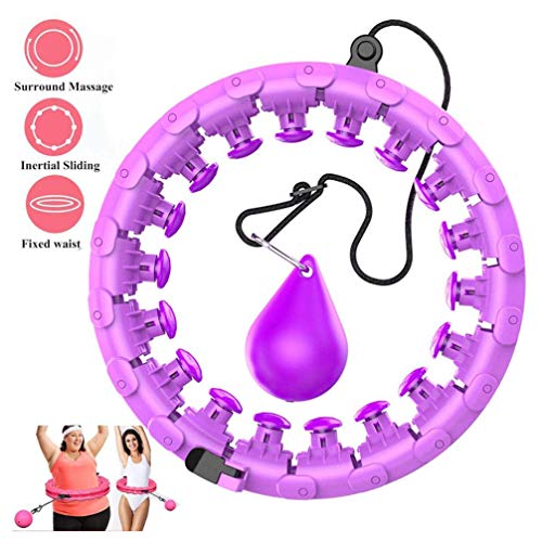 STEP STOOL Smart Hula Hoops, Removable Waist Exerciser Adjustable Size -27 Knots Will