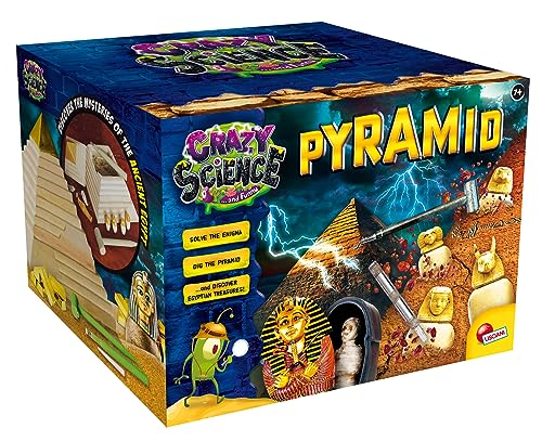 Lisciani - Crazy Science - Pyramide - Kit Educativo - Descubrimiento del Antiguo Egipto - Arqueología - Jeroglíficos - Decoraciones 3D - Para Niños a partir de 7 años