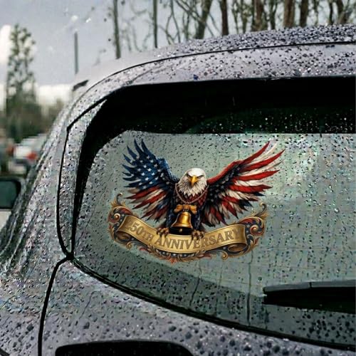 Image of 2-Piece USA 250th Anniversary Patriotic Car Decal