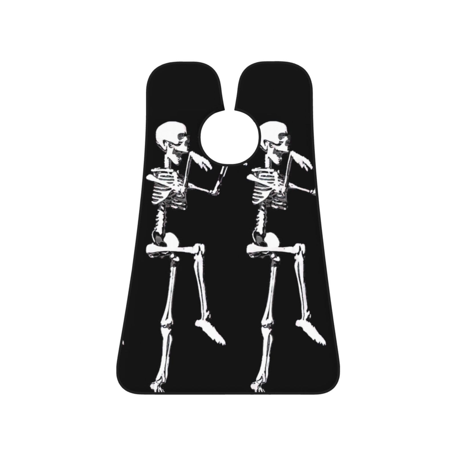YQxwJL Halloween Posable Skeleton Skull Print Beard Bib Apron, Shaving Apron For Dad, Men'S Hair Catcher For Shaving Best Gifts For Dad