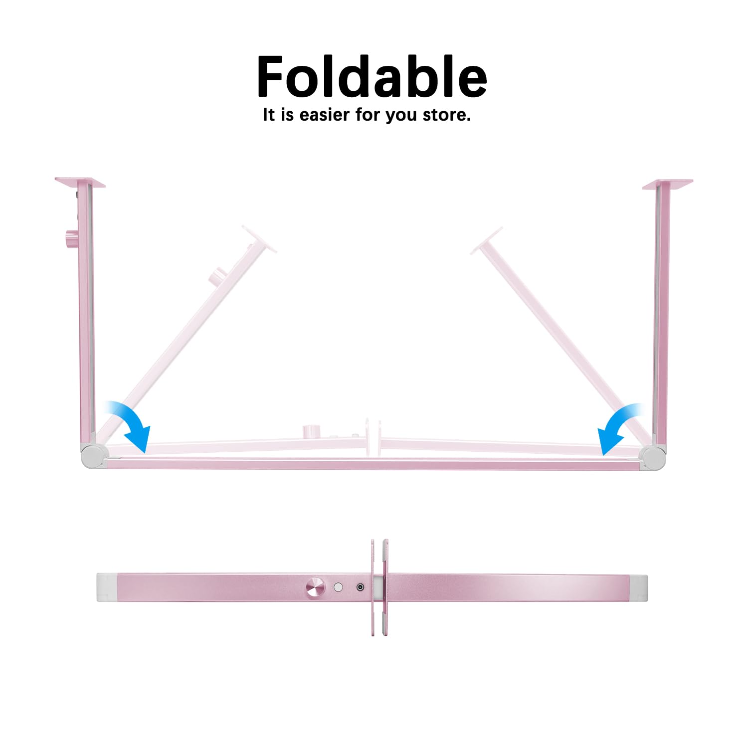 Lámpara de uñas para tecnología de uñas, lámpara LED plegable de escritorio, lámpara de luz de pestañas para extensiones de pestañas, tatuaje, cejas, luz de escritorio de manicura, brillo