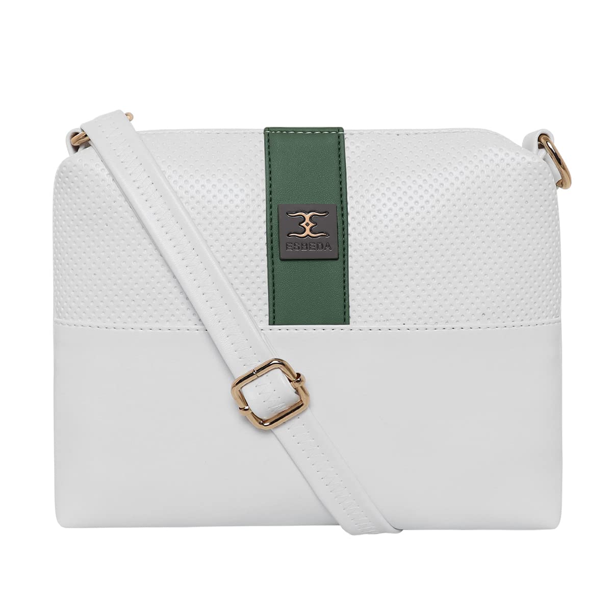 ESBEDA Green Color Two Contrasting Colors Sling Bag For Women (B0BLPK2ZST) Amazon Price History, Amazon Price Tracker