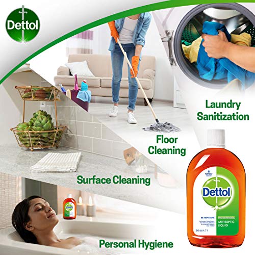 Image of Dettol Antiseptic Liquid for First Aid, Surface Disinfection and Personal Hygiene, 550ml & Body Wash and Shower Gel for Women and Men, Cool - 250ml | Soap-Free Bodywash | 12h Odour Protection
