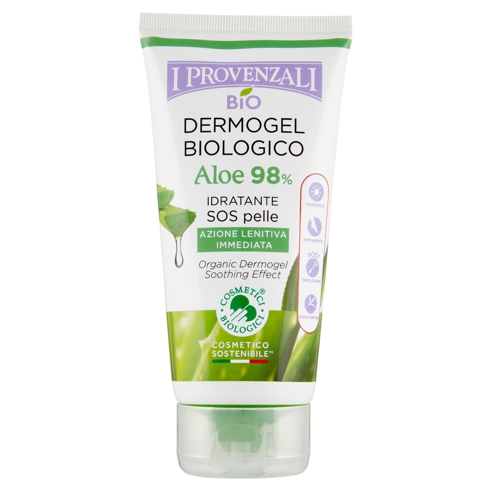 I Provenzali Bio Dermogel orgánico Aloe Efecto Fresco SOS Piel, 150 ml
