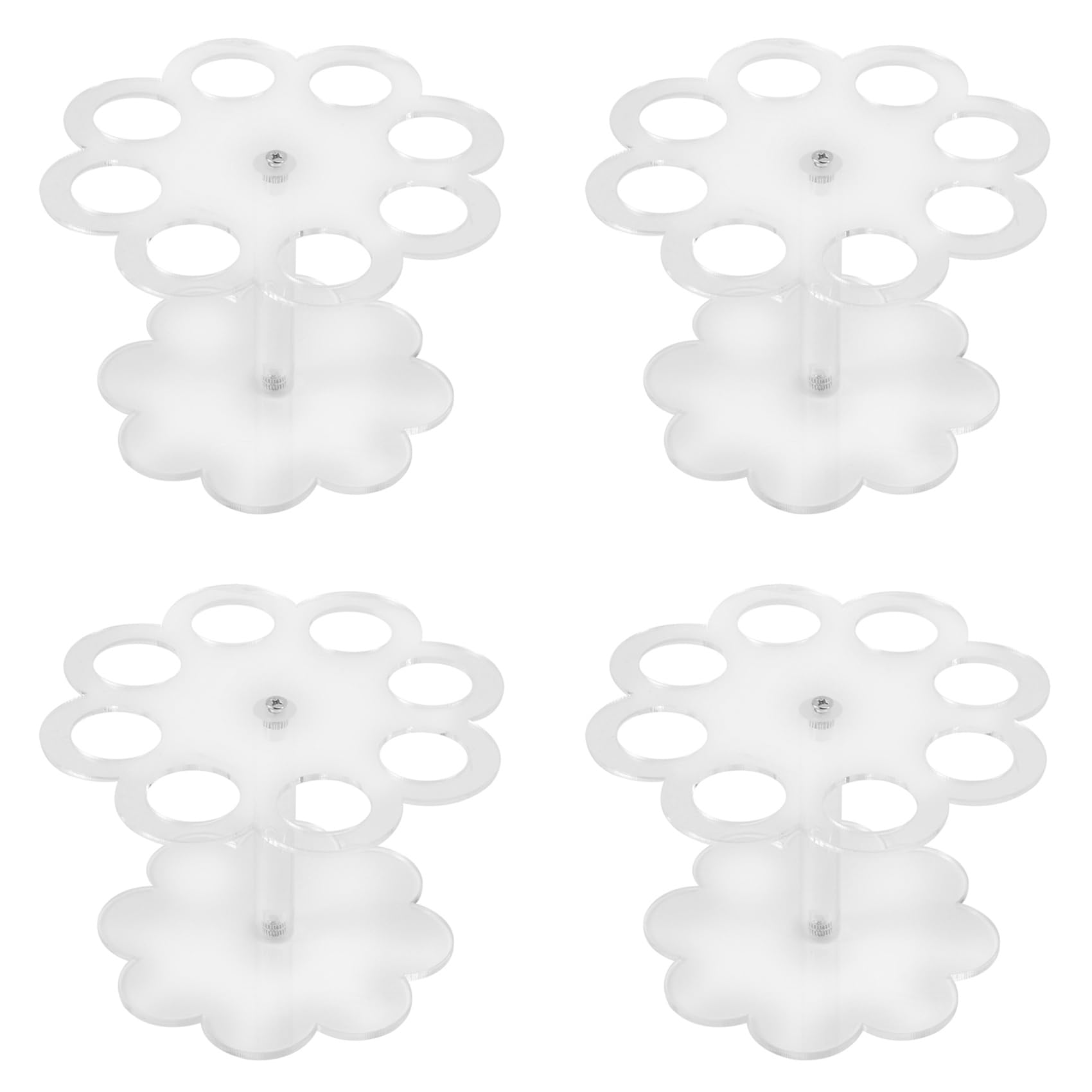 Hndhbfgrt 4X Detachable 8 Holes Acrylic Ice Cream Cone Holder Stand