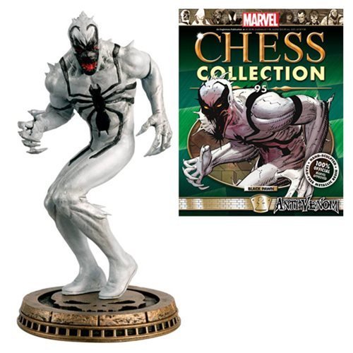Spider-Man Marvel Amazing Anti-Venom Black Pawn Chess Piece with Collector Magazine #95