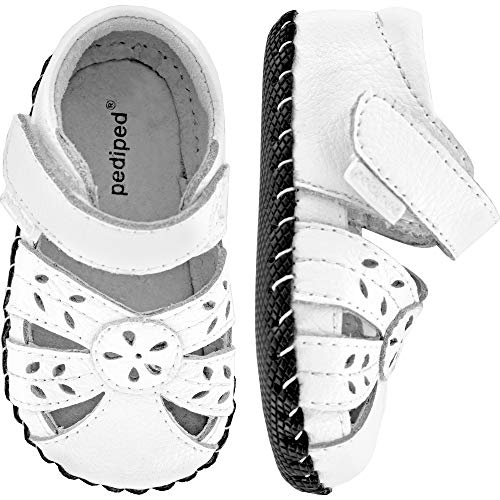 pediped Originals Daphne Sandal (Infant),White,Large (18-24 Months E US Infant)