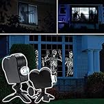Holographic Halloween Projector, Christmas Window LED Projector Lights, 12 Movie Festival Projection Lamp for Holiday Party Decoration