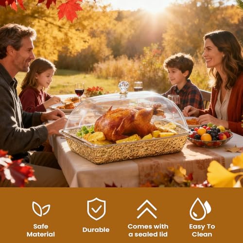 Plateau de présentation alimentaire réutilisable pour buffets de fêtes et festivals