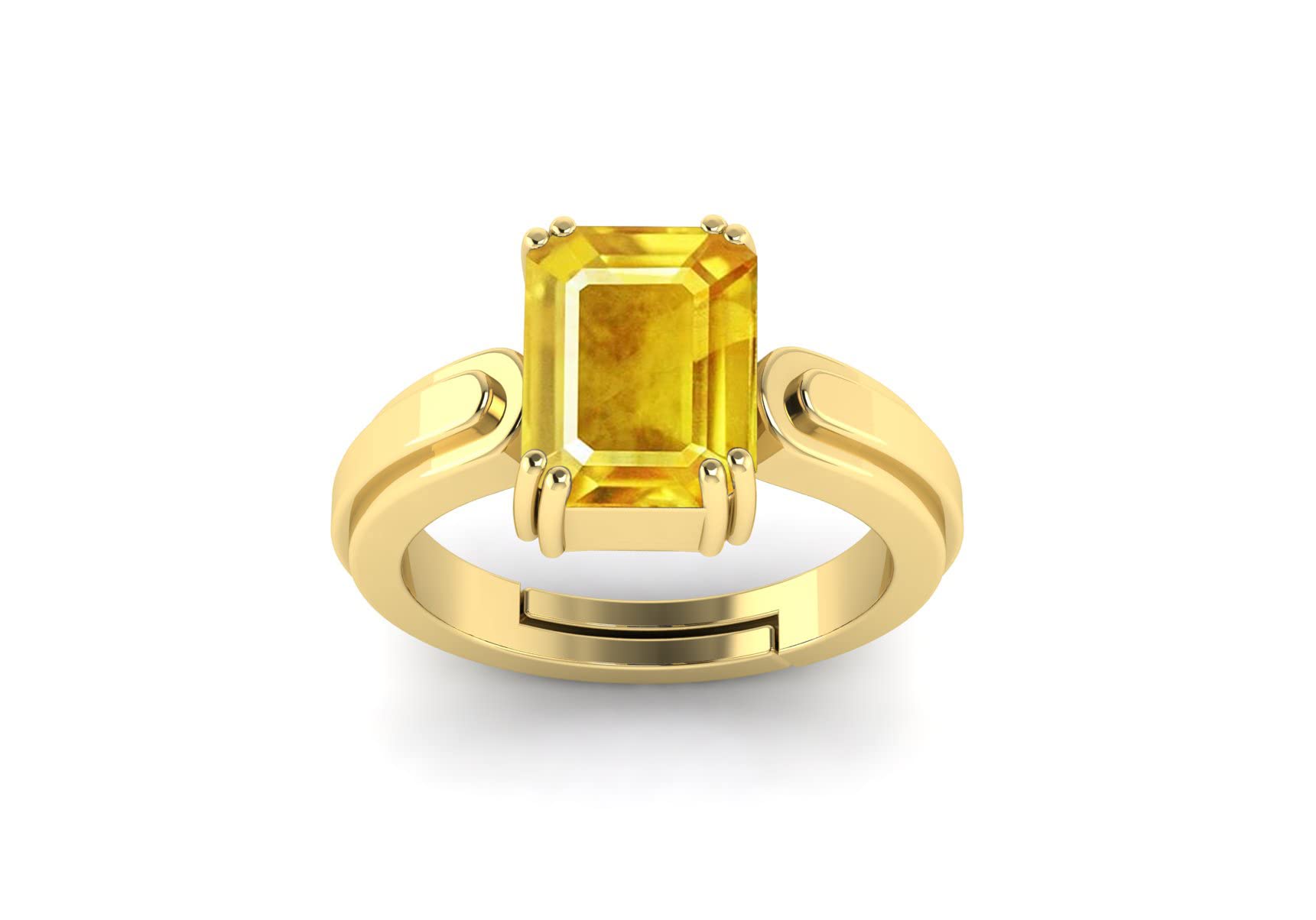 TODANI JEMS 12.25 Ratti Pukhraj Stone Original Certified Yellow Sapphire Gemstone Gold Plated Adjustable Woman Man Ring For Men With Lab Certificate - Adjustable (B0B49FRR6G) Amazon Price History, Amazon Price Tracker