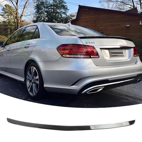 NEESPOC Rear Trunk Spoiler Wing ABS Fit for Mercedes-Benz E-Class W212 2010-2016 Sedan E250/ E350/ E400/ E550/ E63 Sporty Style Decklid Lip Exterior Accessories(Glossy Black)