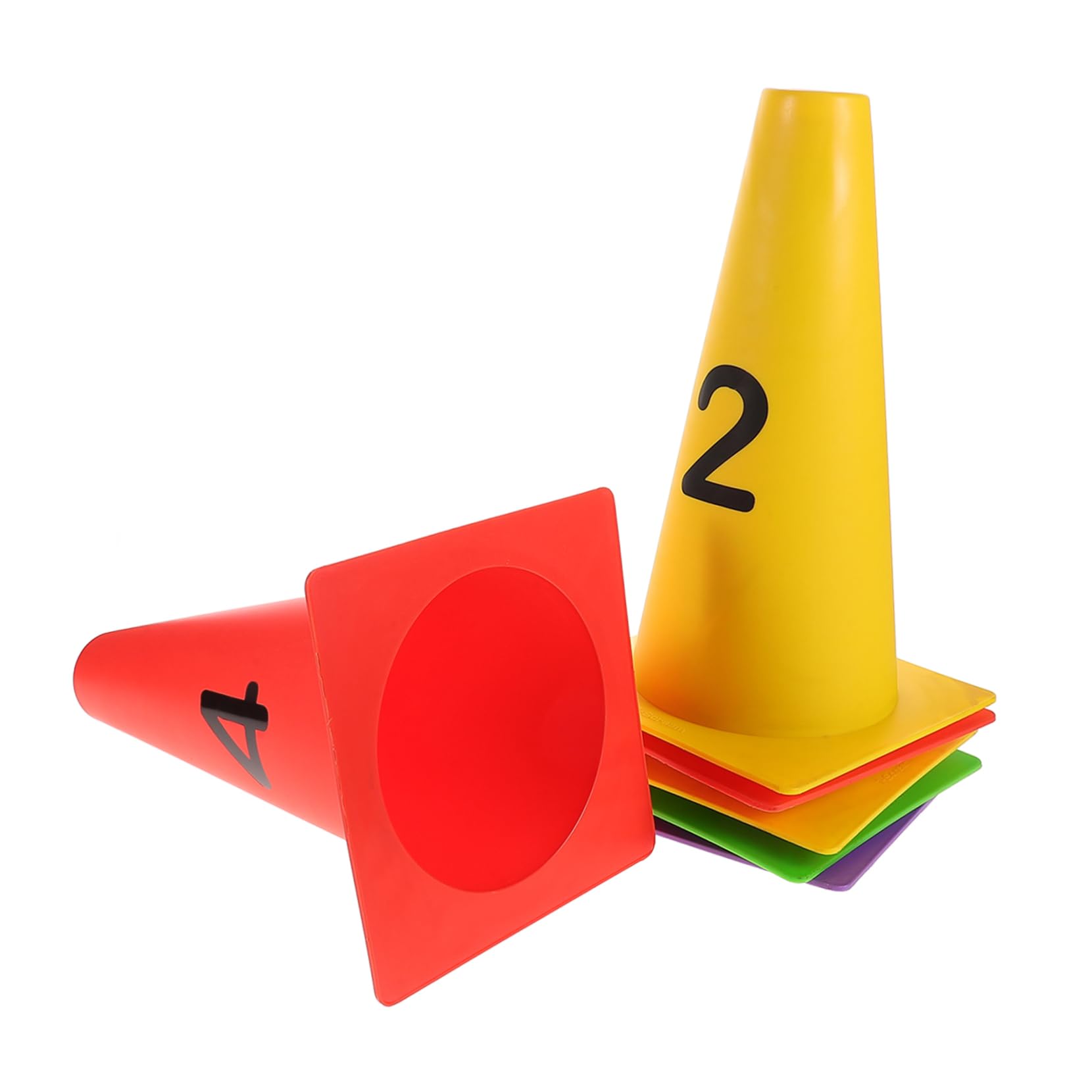 balacoo Boys and Girls-Friendly Soccer Cones 16 Numbered Plastic Cones for Boys and Girls Sports Training Equipment Set