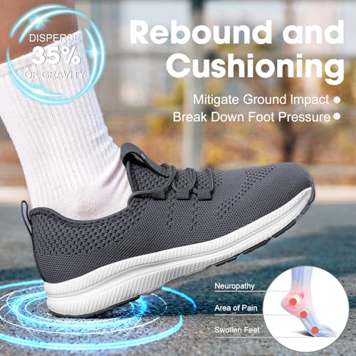 Image of Wide Toe Box Shoes Women Non-Slip Wide Width Sneakers Ultra Light Extra Wide Road Running Shoes for Women Breathable Tennis Walking Gym Workout Trainer 6-12