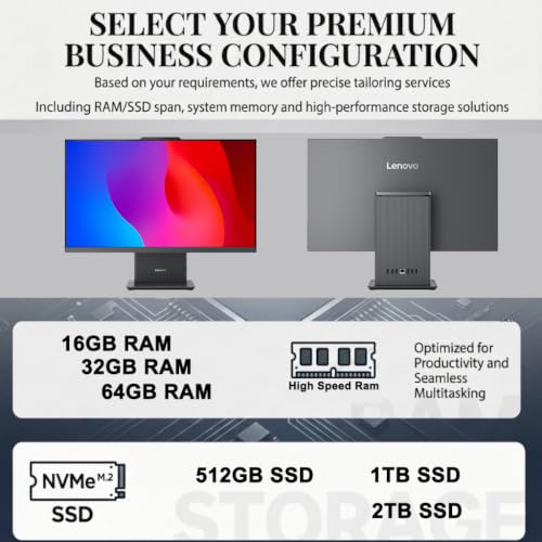 Image of iCarp Customized Desktop Made with Lenovo IdeaCentre AIO Desktop 27 inch FHD Touchscreen (99% sRGB) Intel 10-core i7-13620H (>Ultra 9 185H) 16GB /32GB /64GB RAM 512GB /1TB /2TB SSD Type-C Harman Win11