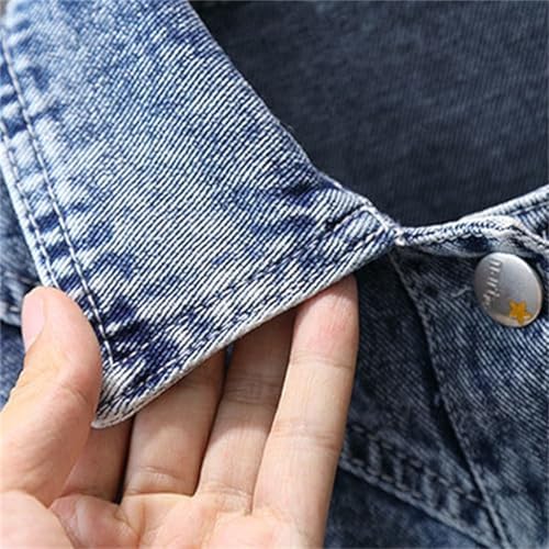 Kids Girls Floral Denim Jackets Button Down Long Sleeve Bowknit Relaxed Cardigan Fashion Fall Cool Comfy Y2k Streetwear4