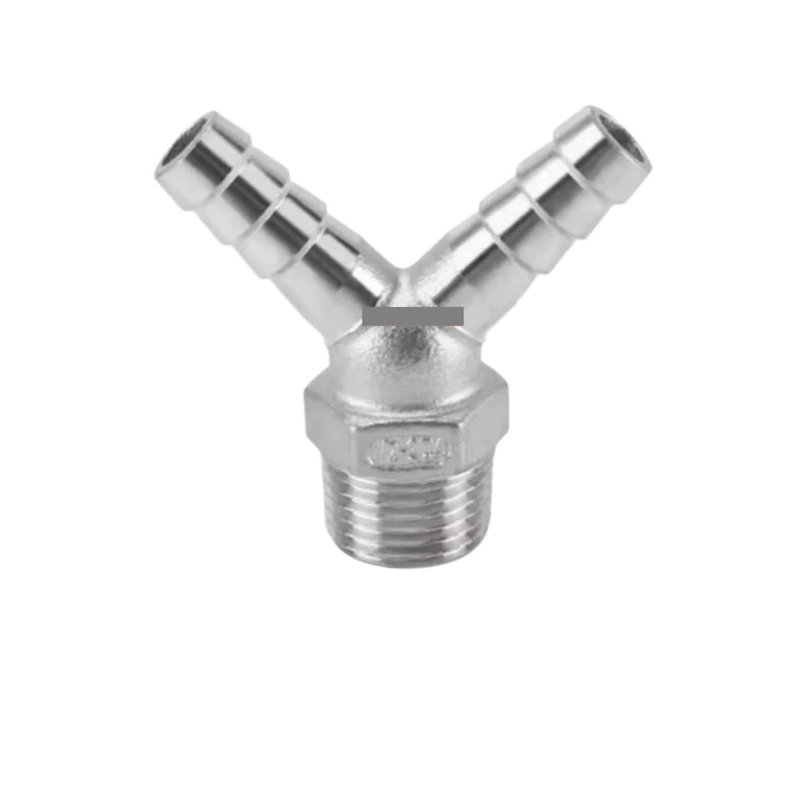 AARTERZZA 8mm Hose Barb Tail x 1/2" BSP Tapered Thread Male Y 3 Ways 304 Stainless Steel Pipe Fitting Coupler