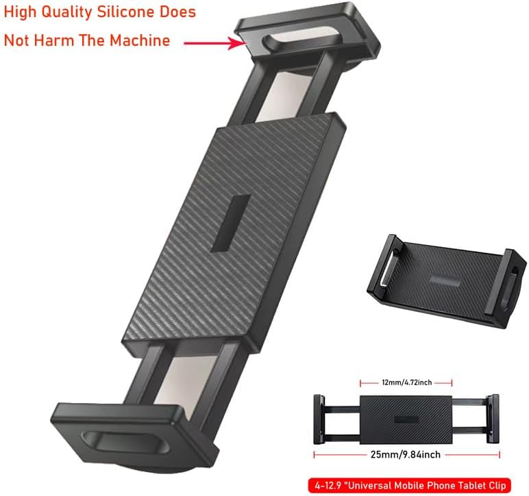 Miniatura 4 de Paquete de 2 soportes para tableta, clip de abrazadera, repuesto con enchufe de rótula de 0.669 in para iPad Pro Air Mini Galaxy Tab de 7 a 12.9