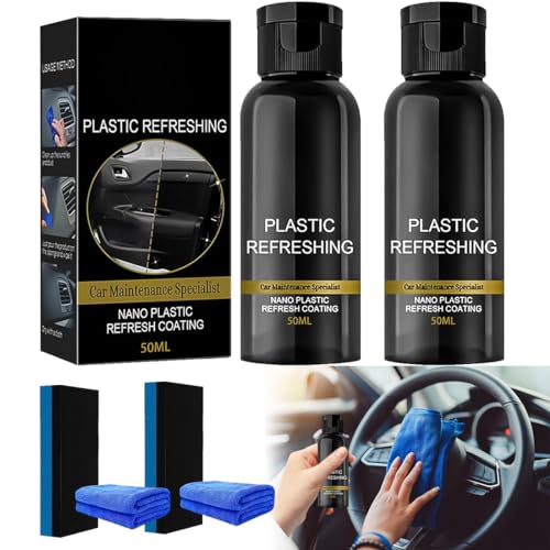 Revitalizante agente de recubrimiento para plásticos, 50 ml, agente de recubrimiento revitalizante de plástico, recauchutado para piezas de plástico para coche, agente renovador de piezas de plástico