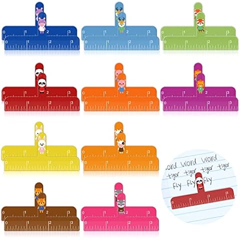 20 Pack One Finger Spacer Handwriting Tool Writing Spacers for Kids Colorful Dyslexia Tools Handwriting Spacer for Writing Tools for School Office Kids Adults, 10 Colors Cover