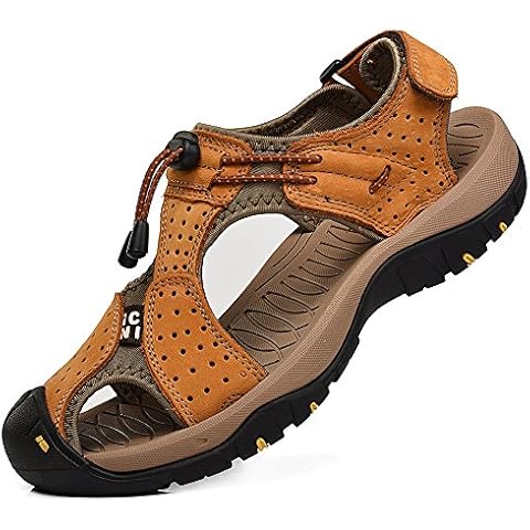 rismart Men's Comfortable Closed-Toe Hiking Sandals Cover