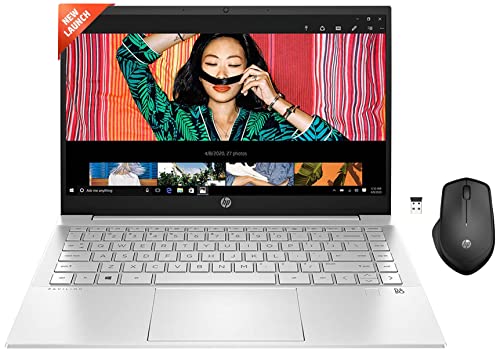 Image of HP Pavilion 14,11th Gen Intel Core i5 16GB RAM /512GB SSD 14 inch(35.6 cm),FHD IPS Anti-Glare Display, 14-dv1001TU & 280 19U64AA Bluetooth, Wireless Mouse, Black