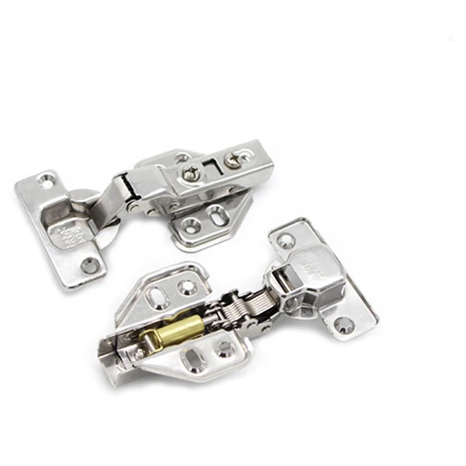 zawiasy 304 Zawias hydrauliczny ze stali nierdzewnej Bufor amortyzatora Miękkie zamykanie Szafka Kubek 35 mm Sprzęt meblowy 1 sztuka(Half 1PC)