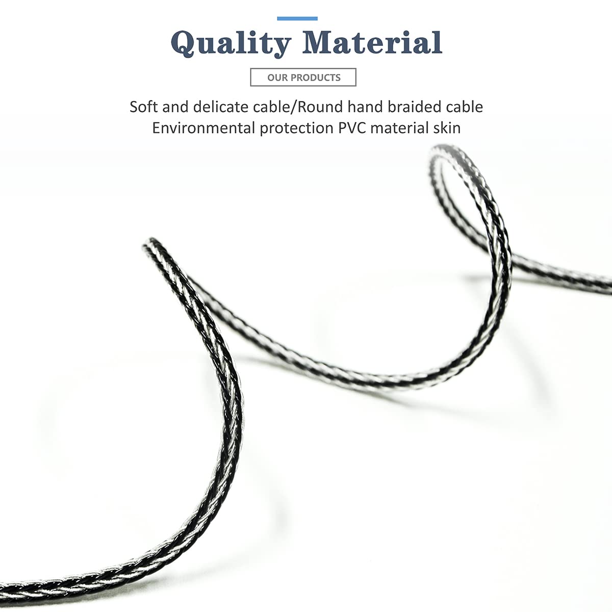 GUCraftsman Cable adaptador de auriculares estéreo macho de 3,5 mm a hembra equilibrado de 4,4 mm, 7 N, cable de conversión de conector de auriculares de cobre y plata