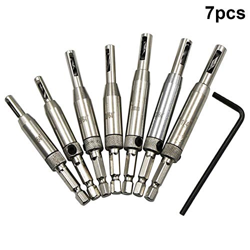 Herewegoo Hinge positioning hole opener7/64, 9/64 and 11/64 hinge screw sizesSS door self-centering hinge hole open drill bit torsion??oodworking carpentry kit and hex wrench