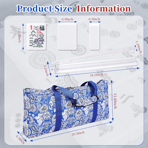 American Mahjong Set - 166 fichas premium melamina grabadas miniatura 4
