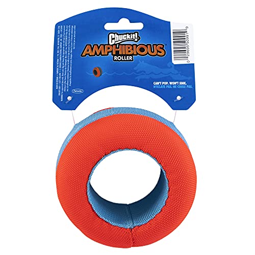 Chuckit! - Amphibious Roller - Verfolgungsspielzeug für Hunde - Unsinkbares Spielzeug, das auf der Wasseroberfläche schwimmt - Rad für Wasserspiele - Einheitsgröße - Durchmesser 10 cm