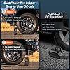 OlarHike Cordless Tire Inflator Portable Air Compressor, 150PSI Dual Power - 6000mAh & 12V DC, Air Pump for Car Tires, Bike, Motorcycle, Balls with LED & Digital Pressure Gauge, Car Gifts #4