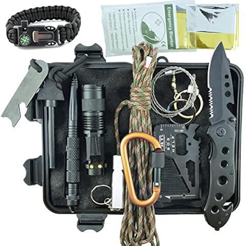 Professionelles Militär Survival Kit Komplett Dritte Generation Notfall 11in1Taschenlampe Cover