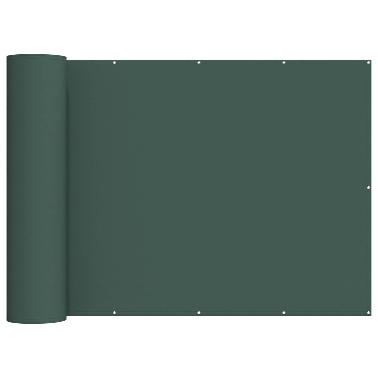 Telo Frangivista in Poliestere con PU per Balcone, Verde Scuro, 600 x 180 cm