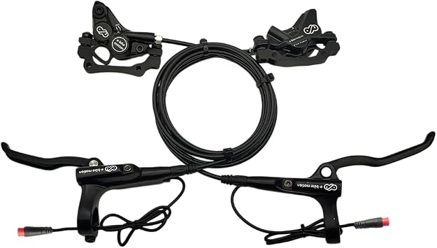 Ebike 4 Piston Hydraulic disc Brake Sets Four Piston Caliper Hydraulic Disc Brake for Bafang mid Drive or Other Kits