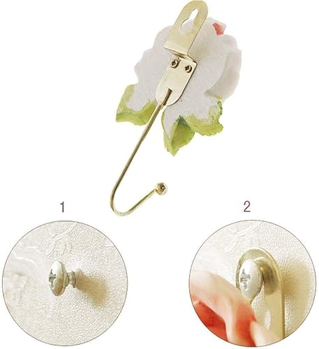 Miniatura 10 de OPENDGO 3 ganchos de pared de resina rosa para colgar abrigos, sombreros, llaves, toallas, bolsos, perchas para decoración de pared de habitación