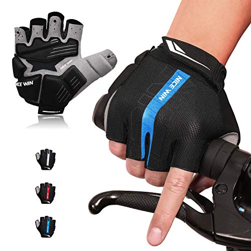 NICEWIN 6mm SBR Padded Motorcycle Mountain Biking Gloves for Men Women Youth, MTB
