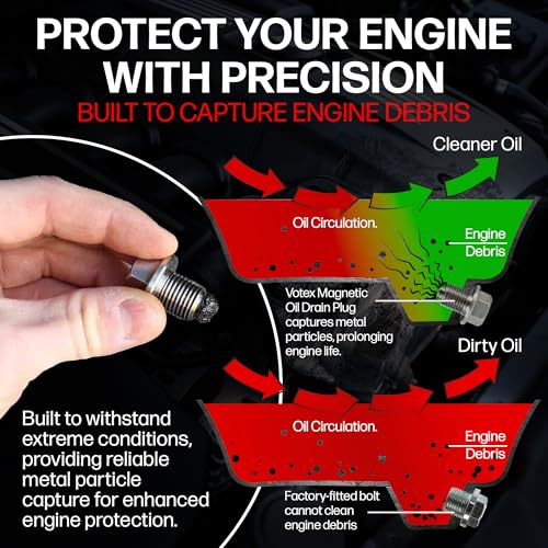 Image of Votex - Made in USA - M18 x 1.5 X 15MM Stainless Steel Neodymium Magnetic Oil Drain Plug fits Ram Cummins 5.9 and 6.7 - Part Number DP046