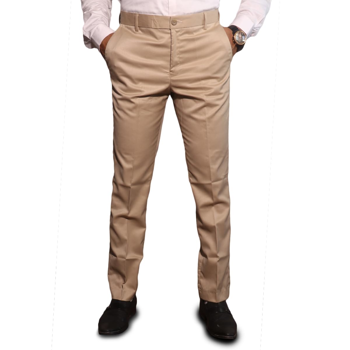 breakthrough Men's Slim Fit Formal Pants | Stretchable Wrinkle Free Trousers for Office Solid PV Tex Lycra Blend-picture-23
