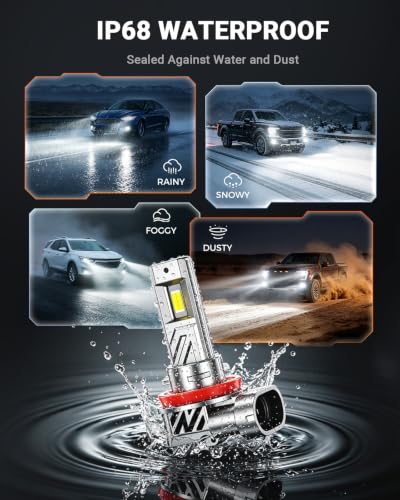 Image of SEALIGHT Fit for Toyota Camry 2007-2014 Light Bulbs, 9005 /HB3 + H11 + H11 Fog Lights LED Combo, 180000LM 6500K Cool White, 1200% Brighter, Premium Cooling System, Plug and Play, Pack of 6