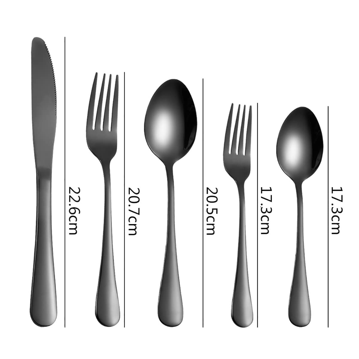Matte Farbe Besteck-Set für 4, 20-teiliges Edelstahl-Besteck-Set für Zuhause, Küche, Restaurant, Hotel, Küchenutensilien-Set, hochglanzpoliert, Luxuriöses Besteck