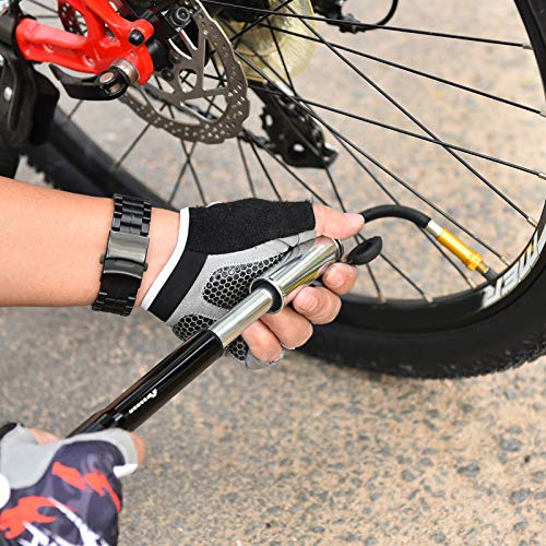 Leeofty Mini bomba de bicicleta Bomba de bicicleta Kit de reparo de furo de bomba de ar de bicicleta