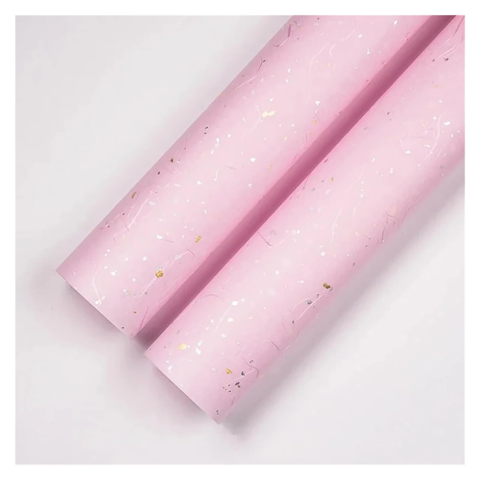 Materiał do pakowania bukietów Kwiat róży Papier d Koreański zestaw papierów do pakowania w kwiaty DIY - 5 arkuszy, 6 kolorów, złote/srebrne błyskotki, wodoodporny na bukiety i prezenty