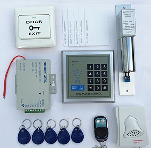 Preisvergleich Produktbild 500 Benutzer Rfid Zutrittskontrollsystem Kit W Schloss-ID Türklingel