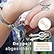 VIKING GEAR® echte Profi Handschellen aus gehärtetem Stahl in silber mit 2 Schlüsseln - Behördenqualität - Security Zubehör – Handschelle Sex - Handcuffs sex
