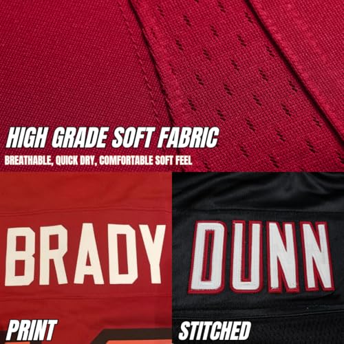 Custom Stitched Football Jersey Youth Men, Personalized Team Shirt, Red & Gold No Brand/Logos Shirt for Sports Fans2