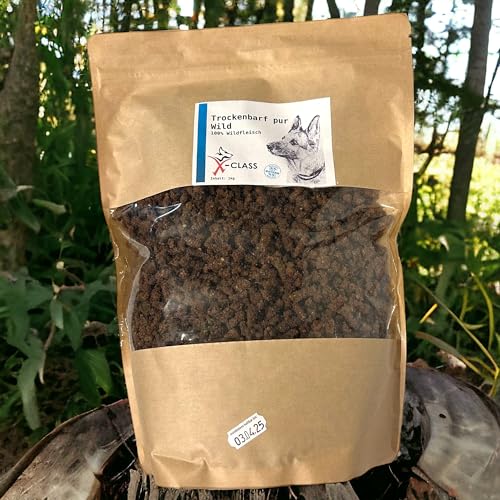 X-CLASS Trockenbarf Wild pur, 100% Wildfleisch, Hunde, Alle Altersstufen, 1 kg