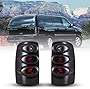 CPW Tail Lights Compatible with [2000 2001 2002 2003 2004 2005 2006 Suburban/Tahoe/Yukon] Tail lights (Black/Smoke)