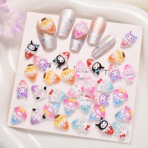 Amazon.co.jp: Gulenvailo 約70個 かわいいネイルアートチャーム